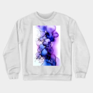 Violet Visions - Abstract Alcohol Ink Art Crewneck Sweatshirt